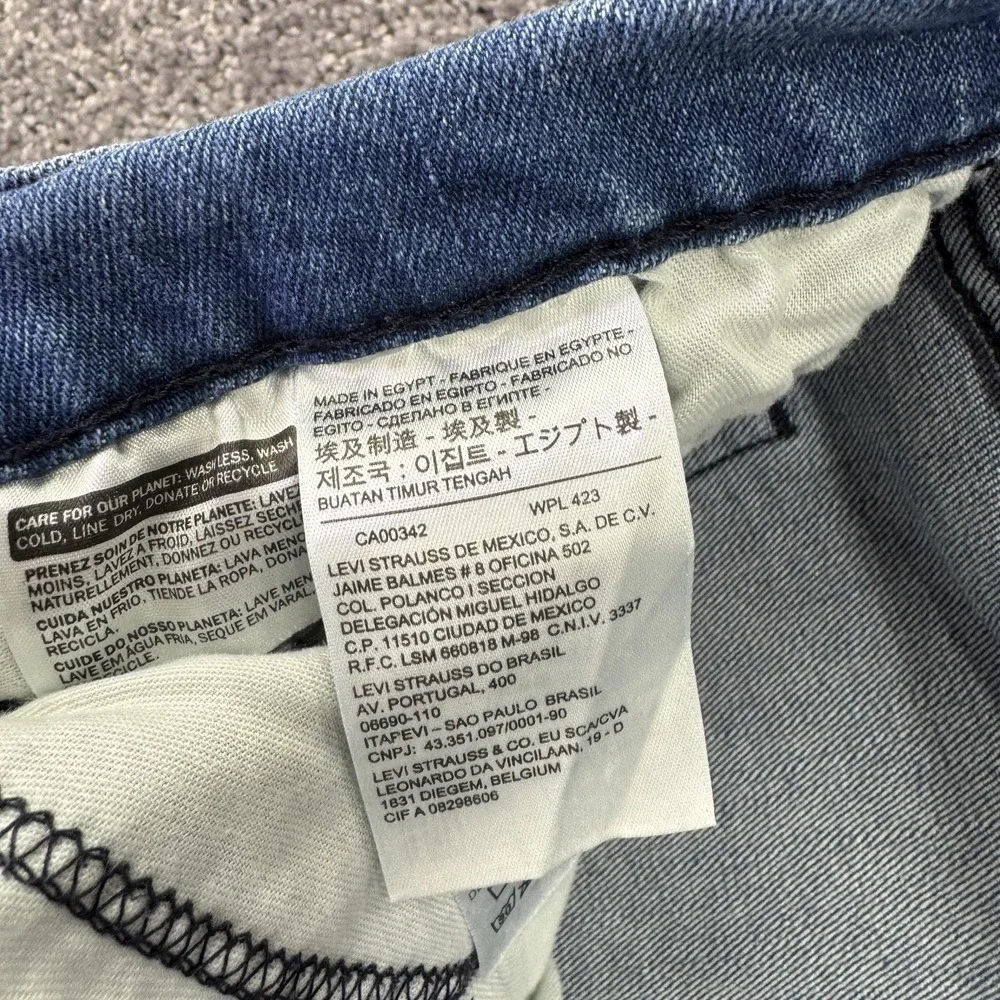 Levis 514 Jeans Mens 38x32 Blue Regular Straight Denim Medium Wash Stretch
